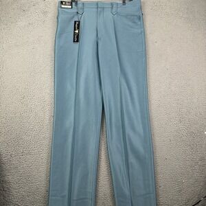 NEW Buffalo Country Men 38 Western Pants Chino Blue Slacks Pearl Snap Button Y2K